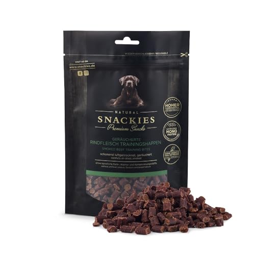 SNACKIES 16er-Pack (à 170g) Premium Snacks für Hunde, Geräucherte Rindfleisch-Trainingshappen ohne Zusatz von Getreide, Zucker, Farb-, Aroma- und Konservierungsstoffe SNACKIES 16er-Pack (à 170g) Premium Snacks für Hunde, Geräucherte Rindfleisch-Trainingshappen ohne Zusatz von Getreide, Zucker, Farb-, Aroma- und Konservierungsstoffe von NATURAL SNACKIES Premium Snacks