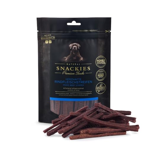 SNACKIES 16er-Pack (à 170g) Premium Snacks für Hunde, Herzhafte Rindfleischstreifen ohne Zusatz von Getreide, Zucker, Farb-, Aroma- und Konservierungsstoffe, schonend luftgetrocknete Leckerli SNACKIES 16er-Pack (à 170g) Premium Snacks für Hunde, Herzhafte Rindfleischstreifen ohne Zusatz von Getreide, Zucker, Farb-, Aroma- und Konservierungsstoffe, schonend luftgetrocknete Leckerli von NATURAL SNACKIES Premium Snacks