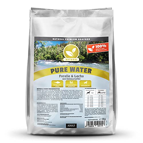 Natural - Pure Water mit Forelle und Lachs - 1 kg - Trockenfutter von NATURAL