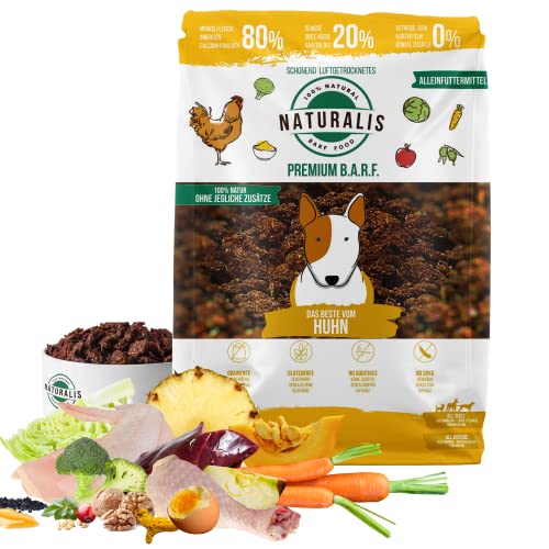 Naturalis Smart 80 Barf Trockenbarf Hundefutter 1 kg Huhn Alleinfuttermittel ohne Zusätze getreidefrei sojafrei glutenfrei 100% Natur - schonend luftgetrocknet von NATURALIS BARF FOOD