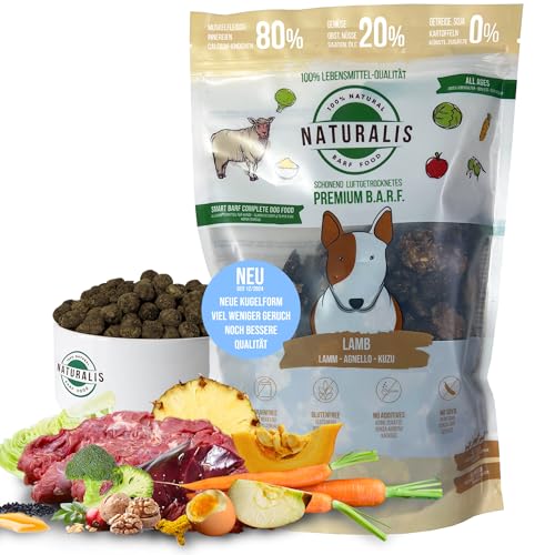 Naturalis Smart 80 Barf Trockenbarf Hundefutter 1 kg Lamm Alleinfuttermittel ohne Zusätze getreidefrei sojafrei glutenfrei hypoallergen von NATURALIS BARF FOOD