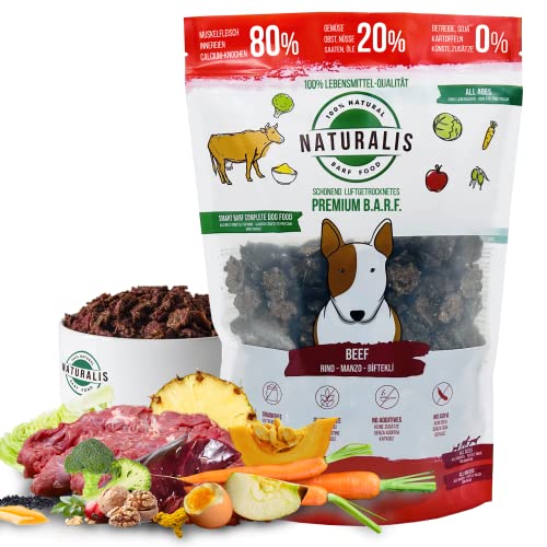 Naturalis Smart 80 Barf Trockenbarf Hundefutter 5 kg Rind Alleinfuttermittel ohne Zusätze getreidefrei sojafrei glutenfrei 100% Natur - schonend luftgetrocknet von NATURALIS BARF FOOD