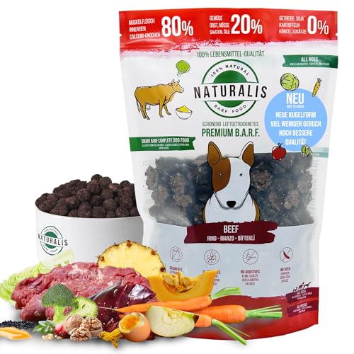 Naturalis Smart 80 Barf Trockenbarf Hundefutter 5 kg Rind Alleinfuttermittel ohne Zusätze getreidefrei sojafrei glutenfrei 100% Natur - schonend luftgetrocknet von NATURALIS BARF FOOD