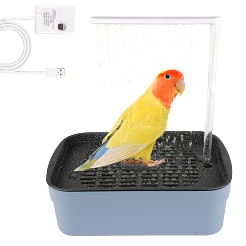 NATURE Ann Papageienbadewanne, automatische Vogeltränke für Käfig, Papageienbad mit Duschwasserzirkulationsregler, enthält USB und Netzstecker für kleine, mittelgroße Vögel, Sittiche, Nymphensittiche NATURE Ann Papageienbadewanne, automatische Vogeltränke für Käfig, Papageienbad mit Duschwasserzirkulationsregler, enthält USB und Netzstecker für kleine, mittelgroße Vögel, Sittiche, Nymphensittiche von NATURE Ann