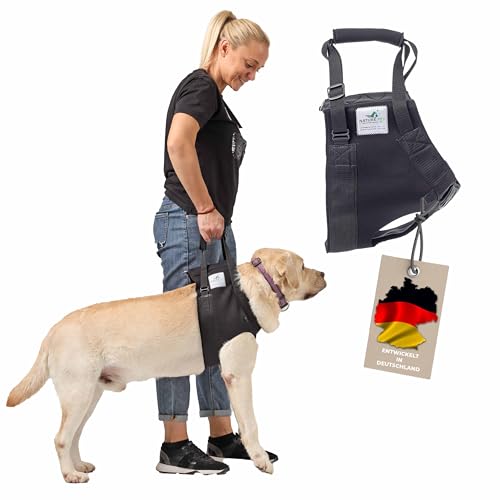 Nature Pet© Tragehilfe Hund vorne - optimale Unterstützung für operierte, kranke, ältere Hunde - Die Gehhilfe für Hunde entlastet Ihren Rücken und fördert die Mobilität des Hundes (XL) von Nature Pet