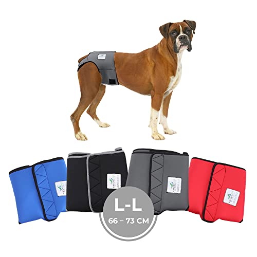 Nature Pet Läufigkeitshose für Hündinnen - Hundewindel für Rüden - Kein lästiges Einfädeln der Rute - Inkontinenz Hundehöschen (L-L-Grau) von Nature Pet