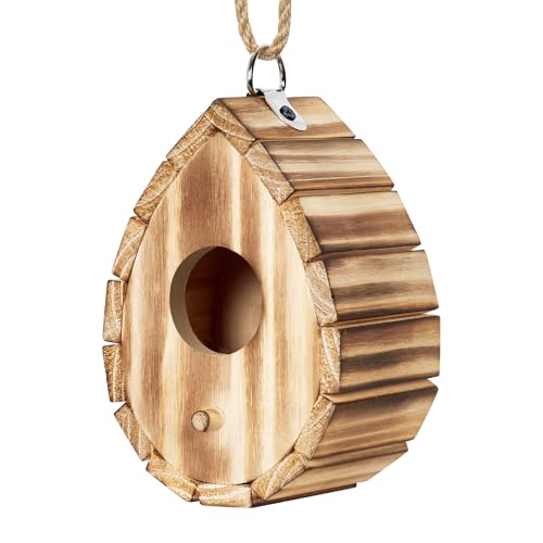 NATUREYLWL Kolibri-Haus für draußen, natürliches Holz-Vogelhaus für Bluebirds, Finken, Kardinäle, kleiner hängender Vogel-Nistkasten für Garten, Terrasse oder Hof, 15 cm T x 10,4 cm B x 9,7 cm H NATUREYLWL Kolibri-Haus für draußen, natürliches Holz-Vogelhaus für Bluebirds, Finken, Kardinäle, kleiner hängender Vogel-Nistkasten für Garten, Terrasse oder Hof, 15 cm T x 10,4 cm B x 9,7 cm H von NATUREYLWL
