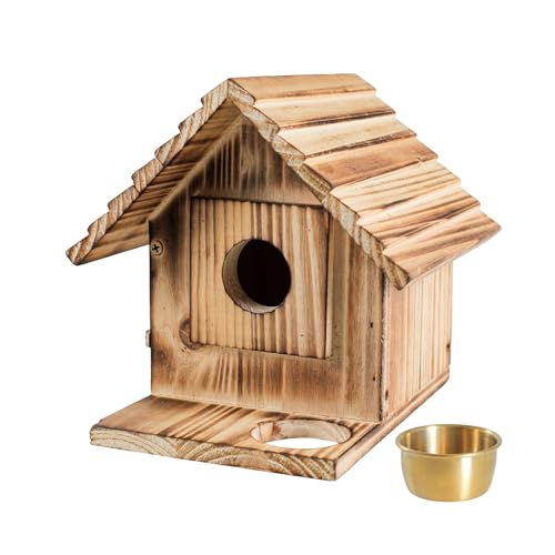 NATUREYLWL Vogelhaus für Draußen - Holz Bluebird House - Natürliches Outdoor Vogelhaus für Gartenvögel - Langlebiger Nistkasten für Wildvogelbeobachtung & Gartendekoration NATUREYLWL Vogelhaus für Draußen - Holz Bluebird House - Natürliches Outdoor Vogelhaus für Gartenvögel - Langlebiger Nistkasten für Wildvogelbeobachtung & Gartendekoration von NATUREYLWL