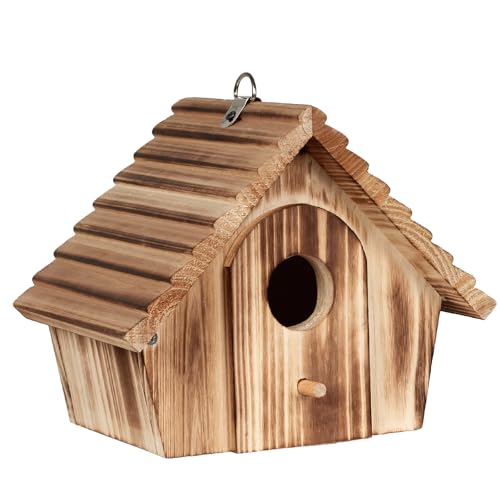 NATUREYLWL Vogelhaus für draußen - Hängendes Vogelhaus für den Außenbereich - Vogel-Nistkasten aus Naturholz für Bluebirds, Kolibris, Finken, Schraubenschlüssel, Kardinäle - Leicht zu reinigen NATUREYLWL Vogelhaus für draußen - Hängendes Vogelhaus für den Außenbereich - Vogel-Nistkasten aus Naturholz für Bluebirds, Kolibris, Finken, Schraubenschlüssel, Kardinäle - Leicht zu reinigen von NATUREYLWL