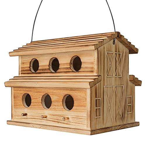 Vogelhäuser für den Außenbereich, 6 Löcher, Vogelhaus für Garten, Platz für 6 Vogelfamilien, Bluebird Finken Kardinals zum Aufhängen Vogelhäuser für den Außenbereich, 6 Löcher, Vogelhaus für Garten, Platz für 6 Vogelfamilien, Bluebird Finken Kardinals zum Aufhängen von NATUREYLWL