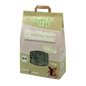 Grüne Liebe - Bio-Weser-Wiesenheu natur, 1kg von NATURHOF SCHRÖDER