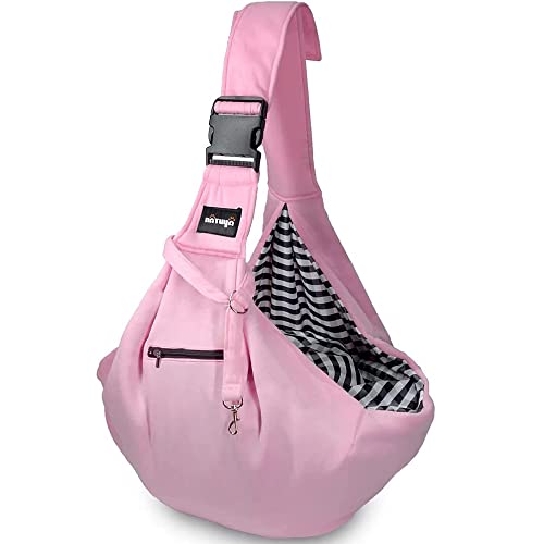 NATUYA Hundetragetasche,Hundetasche,Tragetasche Katze,Verstellbare transporttasche Katze,für Spaziergang Aktivitäten im Freien und Ausflüge (Rosa) von NATUYA