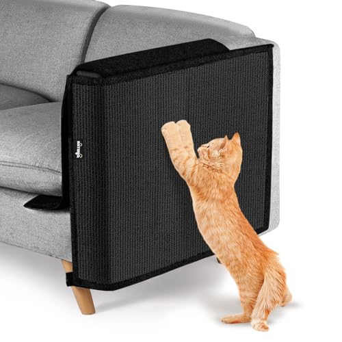 NATUYA Kratzschutz Sofa Katze Möbelschoner von Katzen - Katzenmöbel Schutz,Kann entfernt Werden, ohne das Sofa zu beschädigen (Schwarz, Links) von NATUYA