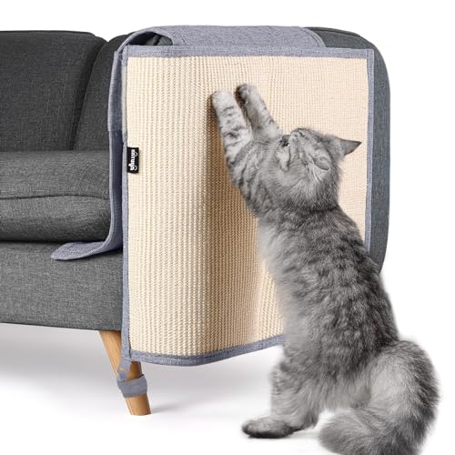 NATUYA Kratzschutz Sofa Katze Möbelschoner von Katzen - Katzenmöbel Schutz Katze Kratzschutz Kissen dehnbar Anti-Kratzer Sofa Kissen (Hellgrau, Links) von NATUYA