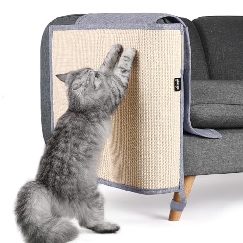 NATUYA Kratzschutz Sofa Katze Möbelschoner von Katzen - Katzenmöbel Schutz Katze Kratzschutz Kissen dehnbar Anti-Kratzer Sofa Kissen (Hellgrau, Rechts) von NATUYA