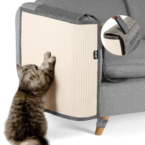 NATUYA Kratzschutz Sofa Katze Möbelschoner von Katzen - Katzenmöbel Schutz Katze Kratzschutz Kissen dehnbar Anti-Kratzer Sofa Kissen (Dunkelgrau, rechts) von NATUYA