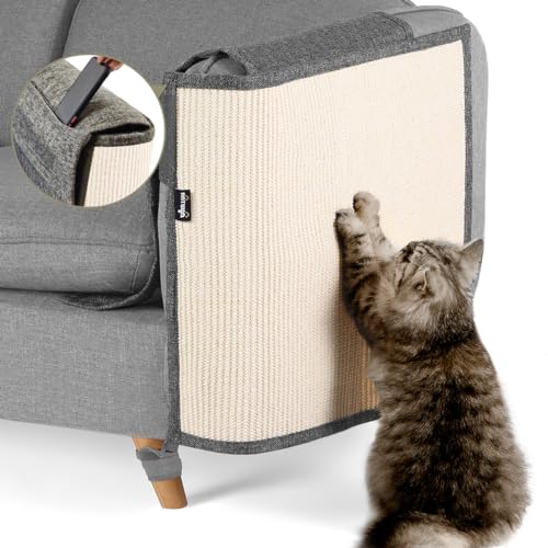 NATUYA Kratzschutz Sofa Katze Möbelschoner - Katzenmöbel Schutz Kratzschutz dehnbar Anti-Kratzer Sofa Kissen (Dunkelgrau, Links) von NATUYA