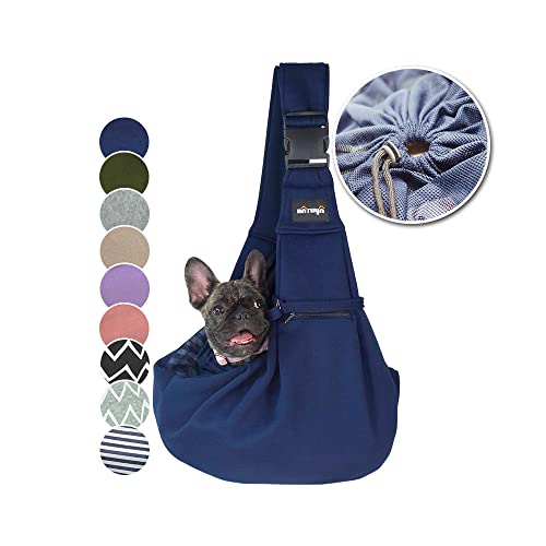 Hundetragetasche Tragetasche für Hunde NATUYA Träger mit Netztasche für Carrier Dogs Katzen-Hände Freie Pet Bag-Schnalle Netz Tasche Haustier Tasche (Blau) von NATUYA