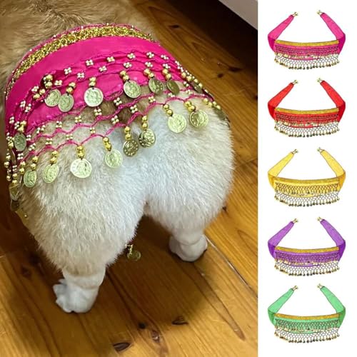 NAUXIU Corgi Hundekostüm für Hunde, Taillenkette, Po-Vorhang, Kleidung, Bauchtanz-Stil mit Pailletten, leidenschaftlicher Welpe, zitternder Hüfttanz, Hüftschal, Dekoration für Halloween, NAUXIU Corgi Hundekostüm für Hunde, Taillenkette, Po-Vorhang, Kleidung, Bauchtanz-Stil mit Pailletten, leidenschaftlicher Welpe, zitternder Hüfttanz, Hüftschal, Dekoration für Halloween, von NAUXIU