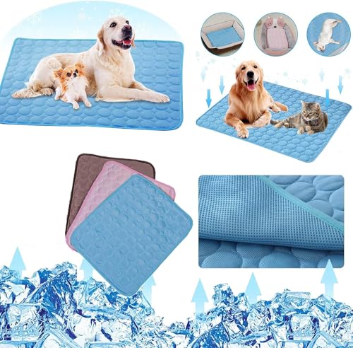 NAUXIU Kühlmatte für Hunde, Haustier-Kühlmatten für Katzen, für Bett, Sommer, kühl, leicht zusammenklappbar, für Zuhause, Reisen, Schlafen, wiederverwendbare Pads NAUXIU Kühlmatte für Hunde, Haustier-Kühlmatten für Katzen, für Bett, Sommer, kühl, leicht zusammenklappbar, für Zuhause, Reisen, Schlafen, wiederverwendbare Pads von NAUXIU
