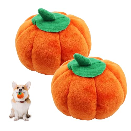 NAUZE 2 Stück Kürbis Hund Kauspielzeug Quietschen Plüsch Haustier Katze Spielzeug Halloween Lustige Neuheit Spielzeug für Hund Katze Entlastung Dekompression NAUZE 2 Stück Kürbis Hund Kauspielzeug Quietschen Plüsch Haustier Katze Spielzeug Halloween Lustige Neuheit Spielzeug für Hund Katze Entlastung Dekompression von NAUZE