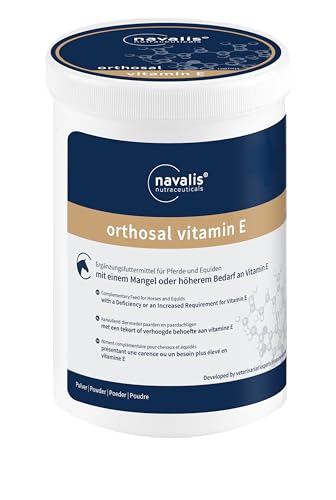 navalis orthosal® Vitamin E | 750 g | Ergänzungsfuttermittel für Pferde mit Vitamin E-Mangel | Kann dabei helfen den Stoffwechsel und das Immunsystem zu unterstützen von NAVALIS Nutraceuticals