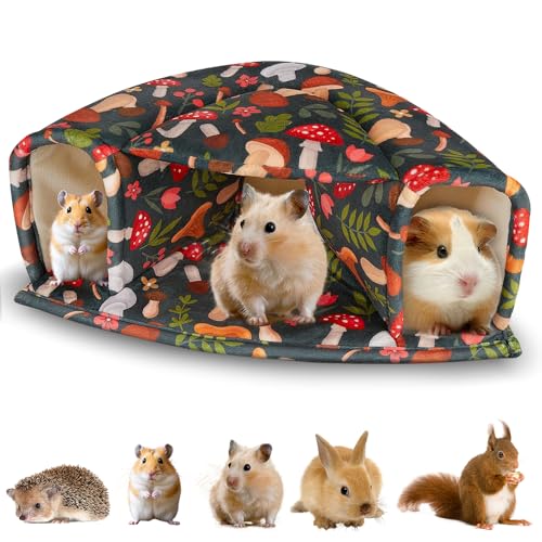 Meerschweinchen Tunnel, NAVESO Warmes Meerschweinchenhaus, Kaninchen Meerschweinchen Bett Waschbar, Meerschweinchen Zubehör für Kleine Haustier Hamster, Chinchilla, Häschen von NAVESO