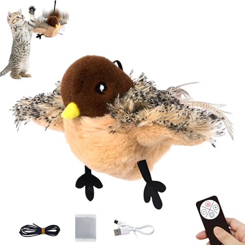 NAVESO Katzenspielzeug Vogel Elektrisch, Fliegender Vogel Katzenspielzeug Selbstbeschäftigung, Interaktives Intelligenz Aufladbares Katzen Spielzeug, Vogelspielzeug für Katzen NAVESO Katzenspielzeug Vogel Elektrisch, Fliegender Vogel Katzenspielzeug Selbstbeschäftigung, Interaktives Intelligenz Aufladbares Katzen Spielzeug, Vogelspielzeug für Katzen von NAVESO