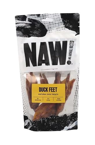 NAW Entenfüße, 100 g Packung, Premium-Hundeleckerlis, unterstützt gesunde Zahnhygiene, 100 % Ente, eine schlankere Proteinquelle NAW Entenfüße, 100 g Packung, Premium-Hundeleckerlis, unterstützt gesunde Zahnhygiene, 100 % Ente, eine schlankere Proteinquelle von NAW