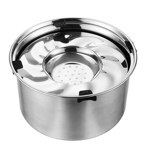 Nayelf 5.6L Wassernapf Hund ohne Sabbern, Trinknapf Hund Anti Schlabber aus 304 Edelstahl mit Rutschfestem Boden, Hundenapf Grosse Hunde für Große und Sloppy Hunde (5.6L) von NAYELF