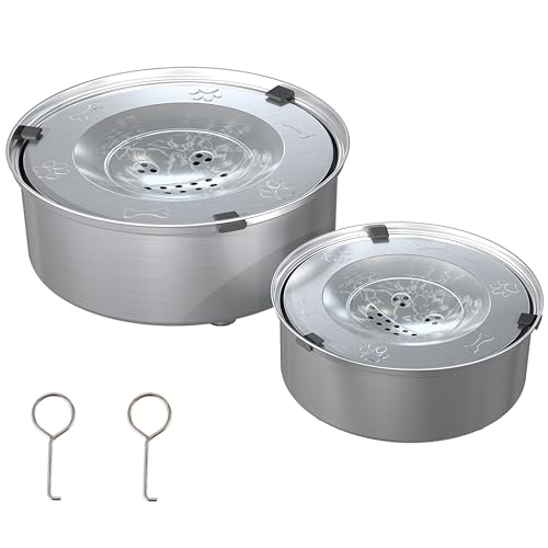Nayelf Wassernapf Hund Ohne Sabbern 3L+1L, Hundenapf 304 Edelstahl mit Rutschfester Boden, Auslaufsicherer Trinknapf Hund, Anti Schlabber Water Bowl Dog, Spülmaschinenfest Nayelf Wassernapf Hund Ohne Sabbern 3L+1L, Hundenapf 304 Edelstahl mit Rutschfester Boden, Auslaufsicherer Trinknapf Hund, Anti Schlabber Water Bowl Dog, Spülmaschinenfest von NAYELF