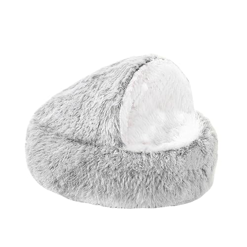 Katzenhöhle Katzenbett, waschbar, beruhigendes Katzenbett, flauschiges Plüsch-Kätzchenbett, Haustierbett für Indoor-Katzen, weicher, warmer Donut-Katzenschlafsack Katzenhöhle Katzenbett, waschbar, beruhigendes Katzenbett, flauschiges Plüsch-Kätzchenbett, Haustierbett für Indoor-Katzen, weicher, warmer Donut-Katzenschlafsack von NBBENG