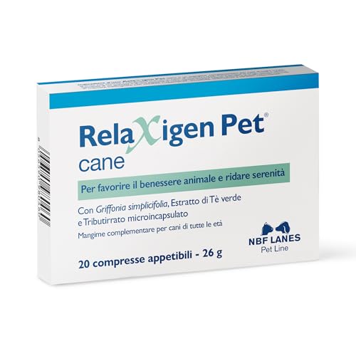 NBF Lanes | Relaxigen Pet Hund, 20 Tabletten zur Förderung des Wohlbefindens und zur Wiederherstellung der Ruhe, für mittelgroße bis große Hunde von NBF Lanes