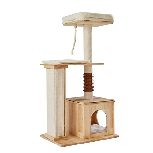 Katzenbaum Kratzbaum, Aus Massivem Holz 120 cm Hoch Katzenbaum, Mit Sisal-kratzbaum Lustiger Kitzel Katzenturm, Für Große/kleine Katzen Katzenbaum Kratzbaum, Aus Massivem Holz 120 cm Hoch Katzenbaum, Mit Sisal-kratzbaum Lustiger Kitzel Katzenturm, Für Große/kleine Katzen von NBVNBV