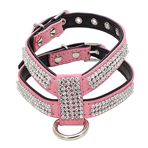 Hundehalsband Einstellbare Haustierprodukte Haustierhalskette Hundegeschirr Leine Bling Strass 1 STÜCK PU-Leder,Rosa,L Hundehalsband Einstellbare Haustierprodukte Haustierhalskette Hundegeschirr Leine Bling Strass 1 STÜCK PU-Leder,Rosa,L von NC