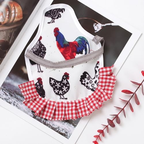 4 Stück Standard-Hühnerjacke mit elastischen Bändern, Henn-Schürze, Hühner-Schutzzubehör, Pflege, Flügel, Geflügel von NCONCO