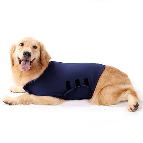 Hunde-Angstjacke, beruhigender Mantel, Donner, Anti-Angst, leichte Hundejacke, Donnerhund, Wickel für Angstzustände, Stressabbau (Hellgrau, L) von NCONCO