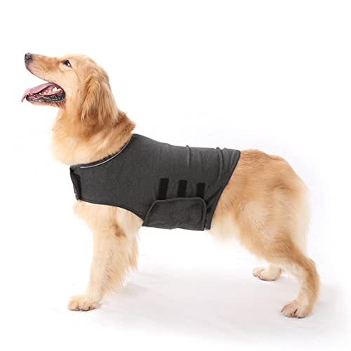 Hunde-Angstjacke, beruhigender Mantel, Donner, Anti-Angstzustände, leichte Hundejacke, für Angst- und Stressabbau (Dunkelgrau, XL) von NCONCO