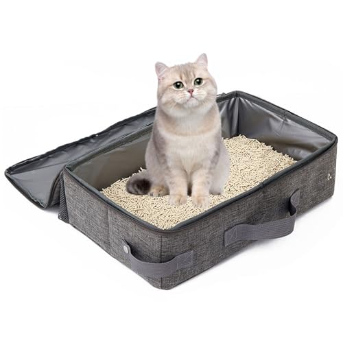 Katzentoilette - Faltbare Katzentoilette Katzentoilette mit Deckel und Schaufel, tragbare Katzentoilette für mittelgroße Katzen und Kätzchen, kein Auslaufen, leichte Katzentoilette für Autoreise, Katzentoilette - Faltbare Katzentoilette Katzentoilette mit Deckel und Schaufel, tragbare Katzentoilette für mittelgroße Katzen und Kätzchen, kein Auslaufen, leichte Katzentoilette für Autoreise, von NCONCO