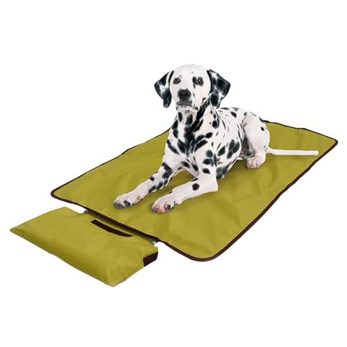 NCONCO Pet Dog Mat Portable Waterproof Sleeping Mat Blanket Indoor Outdoor Camping Travel Fleece Lined Pad for Small Medium Large Dogs von NCONCO