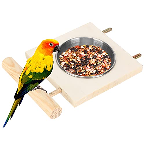 Vogelfutterschale Tassen Edelstahl Vogelfutterschale Papagei Futternapf Vogelfutter Wasser-Futterspender mit Ständer Käfig Zubehör für Vogel Papagei Kleintier Vogelfutterschale Tassen Edelstahl Vogelfutterschale Papagei Futternapf Vogelfutter Wasser-Futterspender mit Ständer Käfig Zubehör für Vogel Papagei Kleintier von NCONCO