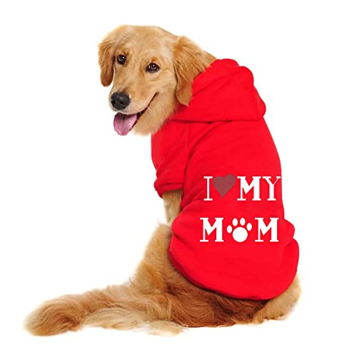 Hundepullover Hunde Kapuzenpulli Hundemantel Pet Bekleidung Hoodie Shirt Wärmer Pullover Baumwoll Jackett Mantel Kleiner Hund Mittlerer Hund Große Hunde Hundejacke Haustierbekleidung XS-9XL (Red, 8XL) von NCQiFei