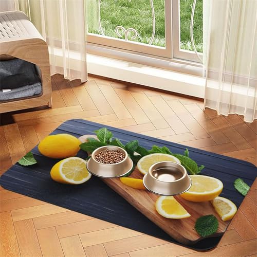 Art Lemon Pattern Print Pet Feeding Mat For Dogs & Cats Absorbent Waterproof Dog Food Mat Non-Slip Pet Bowl Placemat Quick Dry Floor Protector Leather Tablecloth Art Lemon Pattern Print Pet Feeding Mat For Dogs & Cats Absorbent Waterproof Dog Food Mat Non-Slip Pet Bowl Placemat Quick Dry Floor Protector Leather Tablecloth von NDDCEDEW
