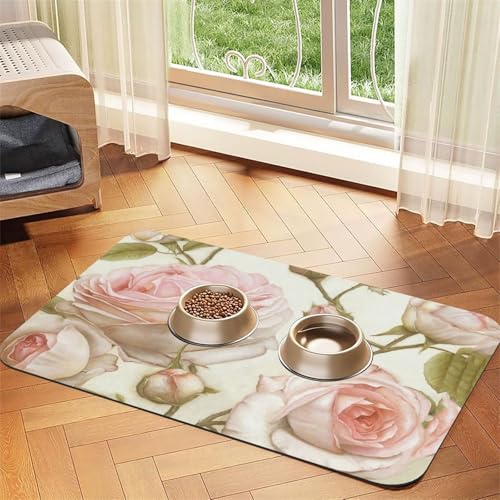Beauty Pink Roses Print Pet Feeding Mat For Dogs & Cats Absorbent Waterproof Dog Food Mat Non-Slip Pet Bowl Placemat Quick Dry Floor Protector Leather Tablecloth Beauty Pink Roses Print Pet Feeding Mat For Dogs & Cats Absorbent Waterproof Dog Food Mat Non-Slip Pet Bowl Placemat Quick Dry Floor Protector Leather Tablecloth von NDDCEDEW