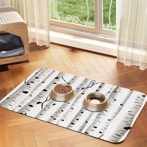 Birke Tree Print Pet Feeding Mat For Dogs & Cats Absorbent Waterproof Dog Food Mat Non-Slip Pet Bowl Placemat Quick Dry Floor Protector Leather Tablecloth Birke Tree Print Pet Feeding Mat For Dogs & Cats Absorbent Waterproof Dog Food Mat Non-Slip Pet Bowl Placemat Quick Dry Floor Protector Leather Tablecloth von NDDCEDEW