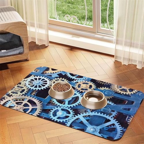 Clock Gears Print Pet Feeding Mat For Dogs & Cats Absorbent Waterproof Dog Food Mat Non-Slip Pet Bowl Placemat Quick Dry Floor Protector Leather Tablecloth Clock Gears Print Pet Feeding Mat For Dogs & Cats Absorbent Waterproof Dog Food Mat Non-Slip Pet Bowl Placemat Quick Dry Floor Protector Leather Tablecloth von NDDCEDEW