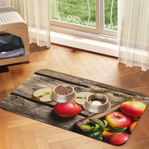 Fruits On Wood Floor Print Pet Feeding Mat For Dogs & Cats Absorbent Waterproof Dog Food Mat Non-Slip Pet Bowl Placemat Quick Dry Floor Protector Leather Tablecloth Fruits On Wood Floor Print Pet Feeding Mat For Dogs & Cats Absorbent Waterproof Dog Food Mat Non-Slip Pet Bowl Placemat Quick Dry Floor Protector Leather Tablecloth von NDDCEDEW