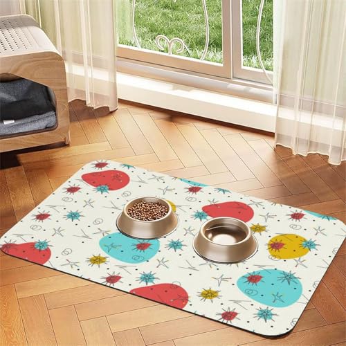 Futtermatte für Hunde und Katzen, saugfähig, wasserdicht, rutschfest, schnell trocknend, Bodenschutz, Ledertischdecke von NDDCEDEW