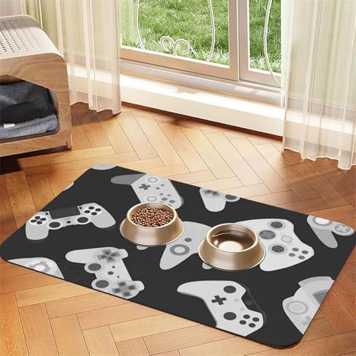 Game Controller Print Pet Feeding Mat For Dogs & Cats Absorbent Waterproof Dog Food Mat Non-Slip Pet Bowl Placemat Quick Dry Floor Protector Leather Tablecloth Game Controller Print Pet Feeding Mat For Dogs & Cats Absorbent Waterproof Dog Food Mat Non-Slip Pet Bowl Placemat Quick Dry Floor Protector Leather Tablecloth von NDDCEDEW