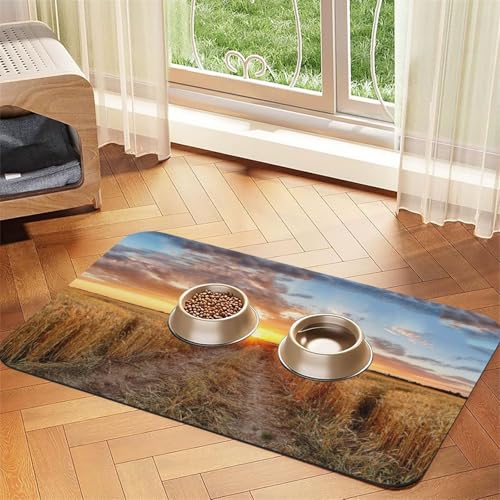 Golden Wheat Field Print Pet Feeding Mat For Dogs & Cats Absorbent Waterproof Dog Food Mat Non-Slip Pet Bowl Placemat Quick Dry Floor Protector Leather Tablecloth Golden Wheat Field Print Pet Feeding Mat For Dogs & Cats Absorbent Waterproof Dog Food Mat Non-Slip Pet Bowl Placemat Quick Dry Floor Protector Leather Tablecloth von NDDCEDEW